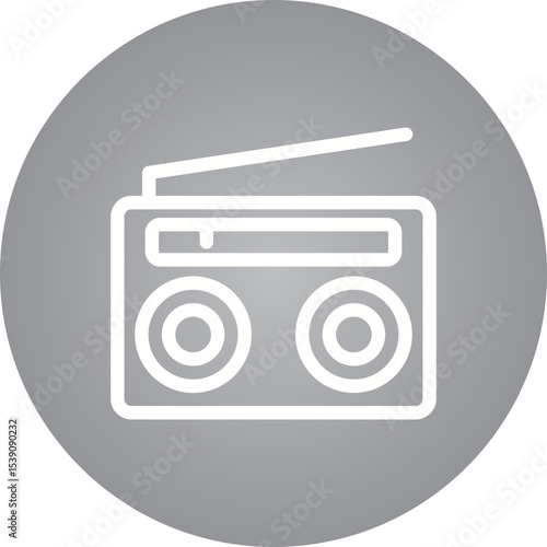 Radio single icon vector illustration