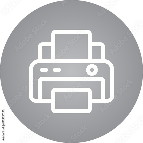 Printer single icon vector illustration