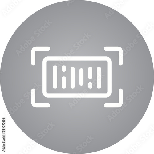 Barcode scanner single icon vector illustration