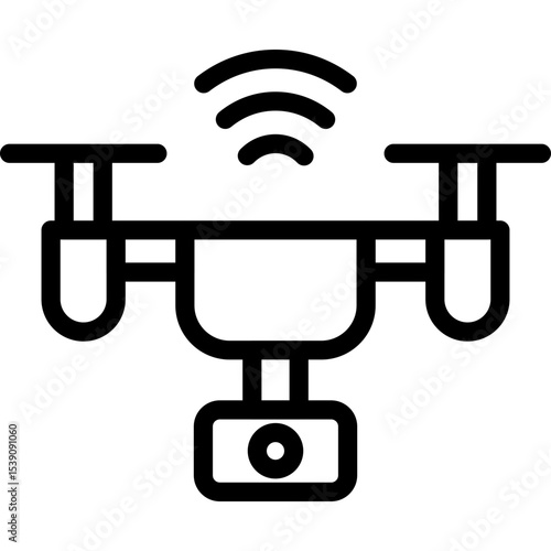 Smart drone single icon vector illustration