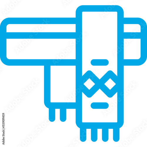 Muffler single icon vector illustration