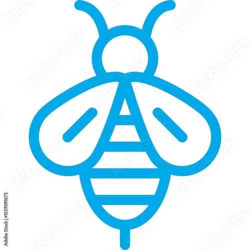 Bee single icon vector illustration