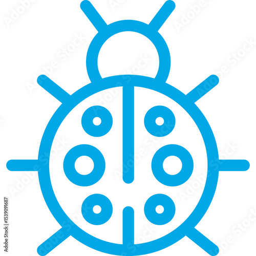 Bug single icon vector illustration