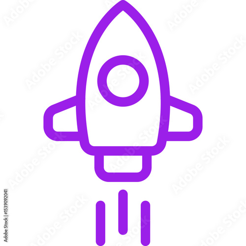 Rocket single icon vector illustration