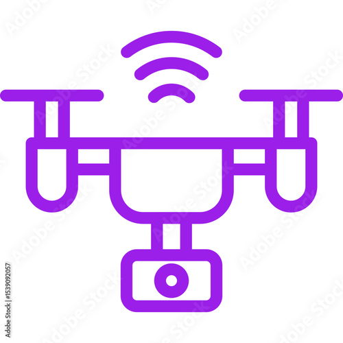 Smart drone single icon vector illustration