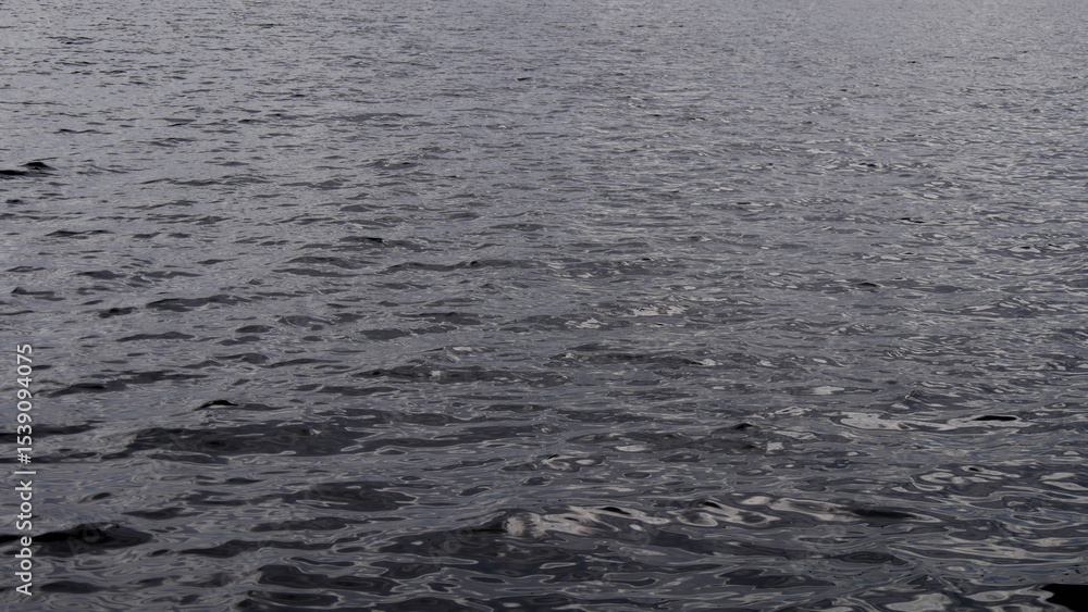 Obraz premium Dark river water, small waves