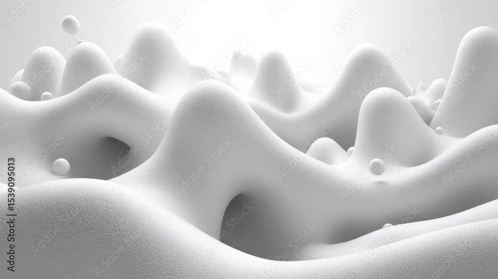 Obraz premium Abstract White 3D Landscape