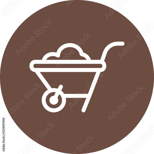 Trolley single icon vector illustration