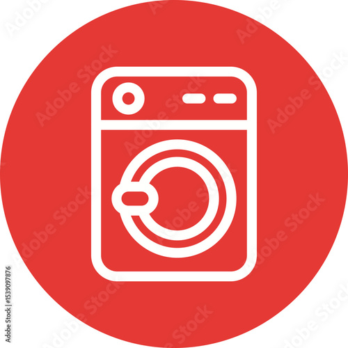 Washing machine single icon vector illustration