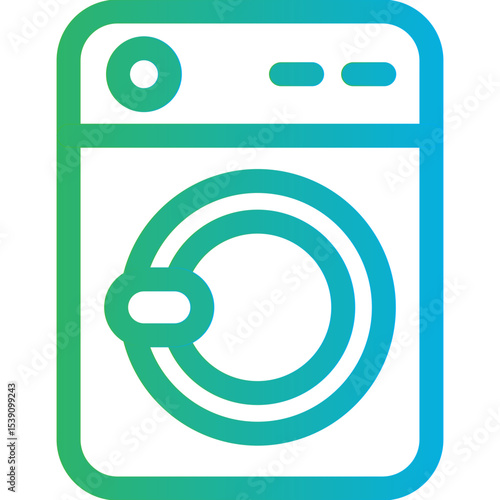 Washing machine single icon vector illustration