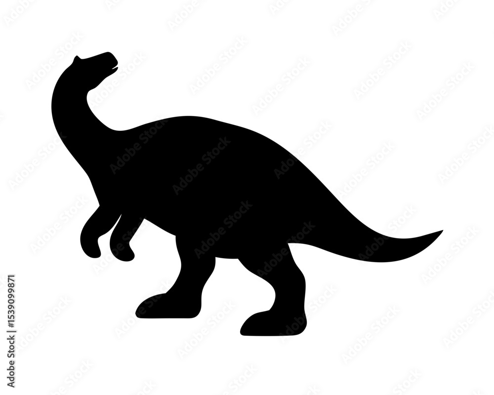 Fototapeta premium T-Rex Silhouette Vector | Prehistoric Dinosaur Icon | Jurassic Predator Graphic | Massive Carnivore on White