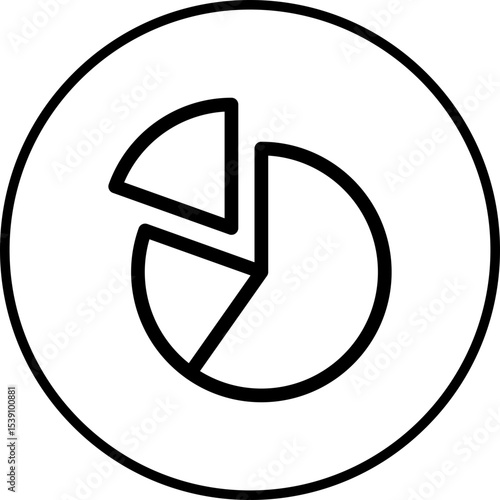 Pie chart single icon vector illustration
