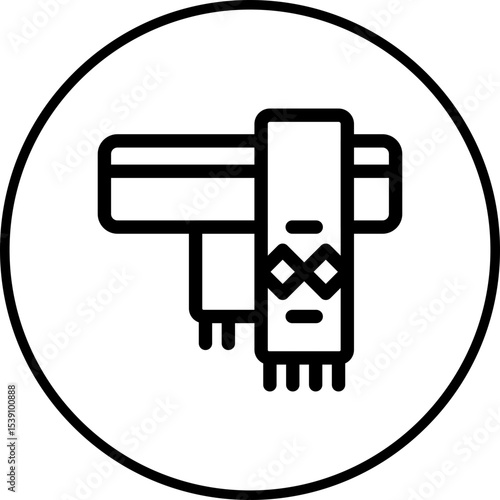 Muffler single icon vector illustration