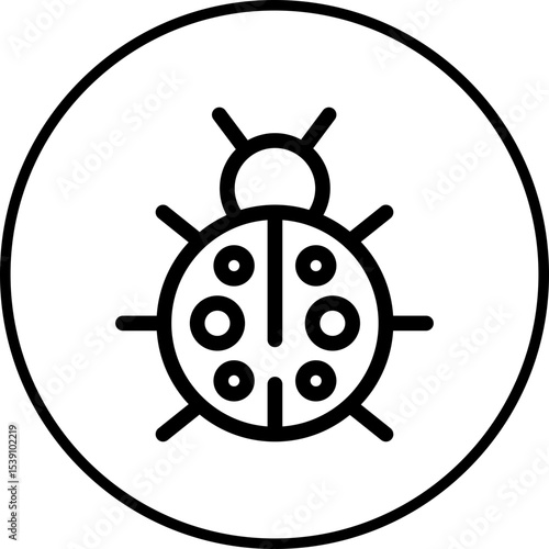 Bug single icon vector illustration