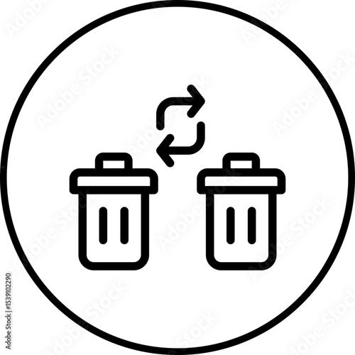 Dustbin single icon vector illustration