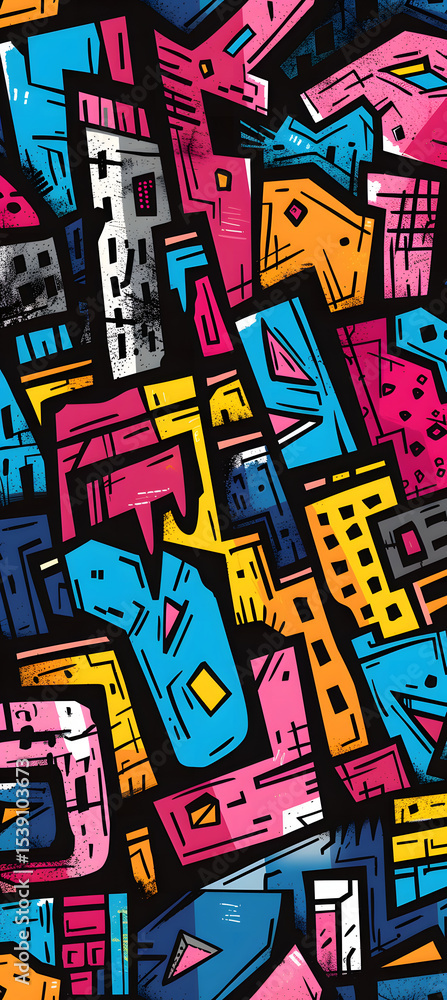 Vibrant Urban Graffiti Art Abstract Background featuring bold geometric shapes and bright colors ideal for modern designs websites and digital art projects Vibrant Urban Graffiti Art Abstract Background featuring bold geometric shapes and bright colors ideal for modern designs websites and digital art projects
