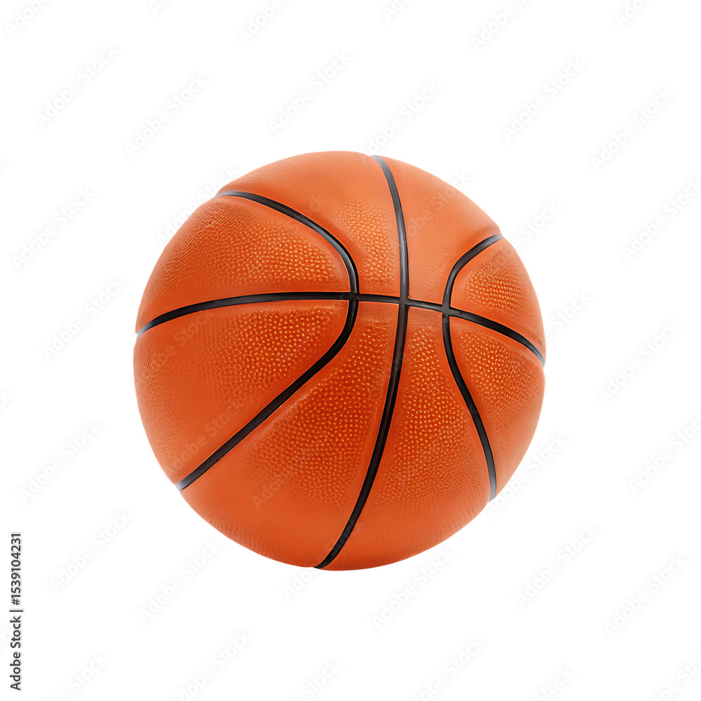 Fototapeta premium Classic orange basketball isolated on a white background png ai generated