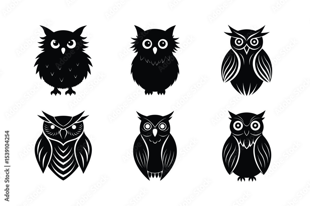 Owl silhouette bundle design Owl silhouette bundle design