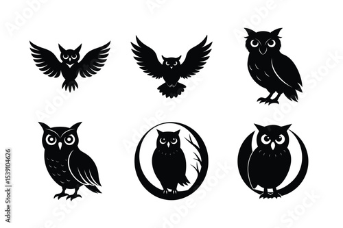 Owl silhouette bundle design