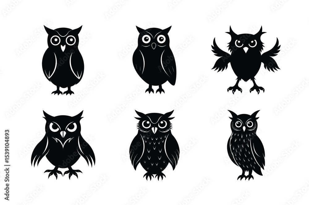 Owl silhouette bundle design Owl silhouette bundle design