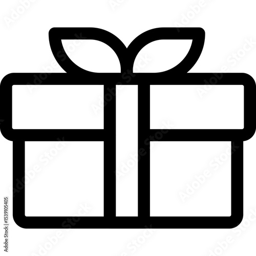 Gift box single icon vector illustration