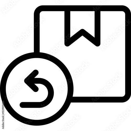 Return parcel single icon vector illustration