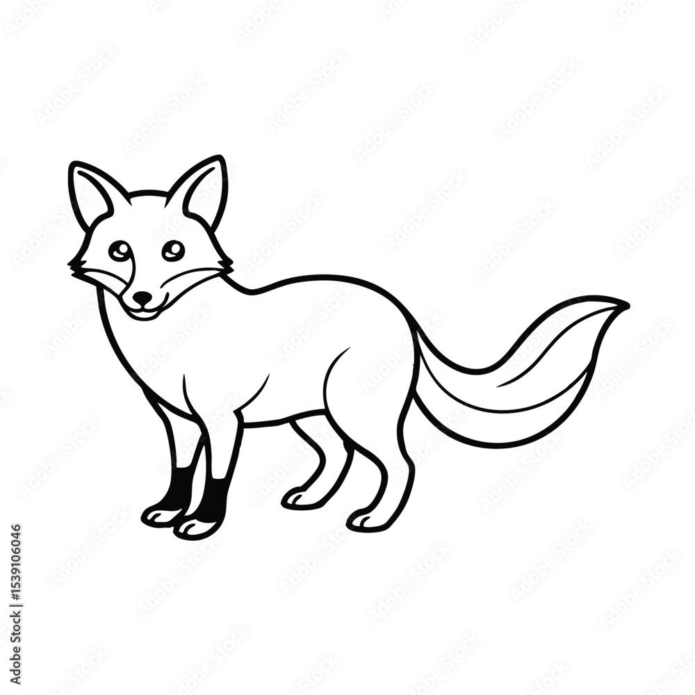 Fototapeta premium vector illustration of a fox