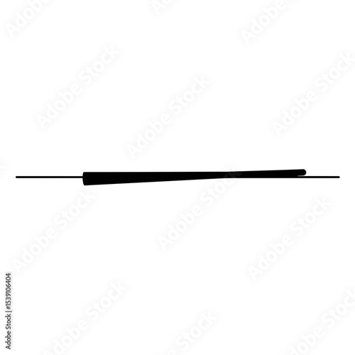 Tapered anchor bolt silhouette with central flare for construction support, framing systems, or concrete reinforcement
