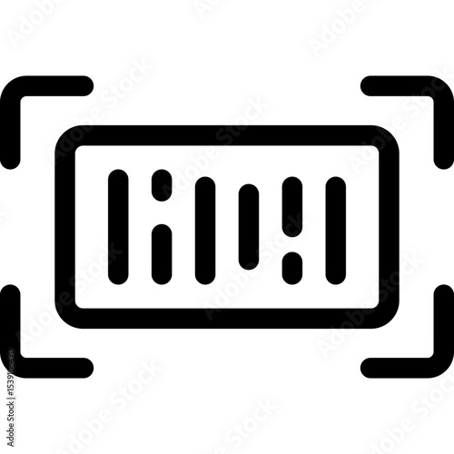 Bar code single icon vector illustration