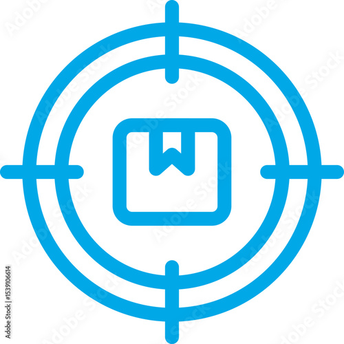 Box target single icon vector illustration