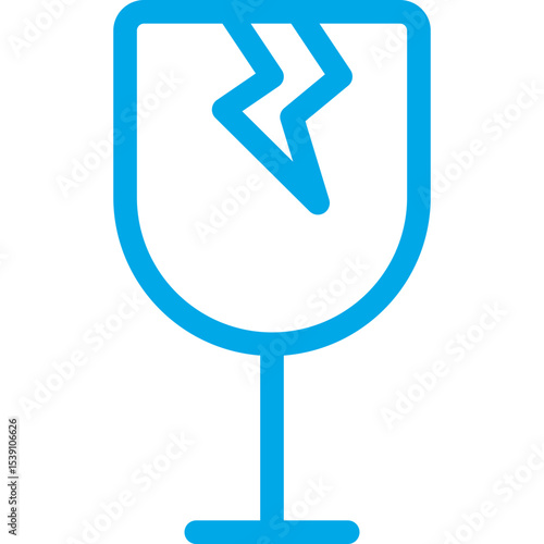 Broken glass single icon vector illustration