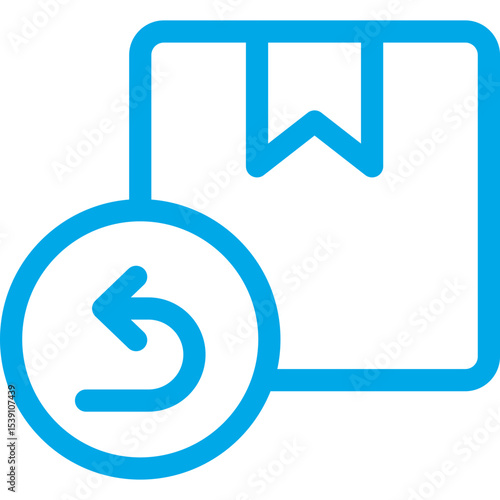 Return parcel single icon vector illustration