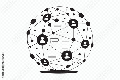 Social Media Connectivity Background Vector