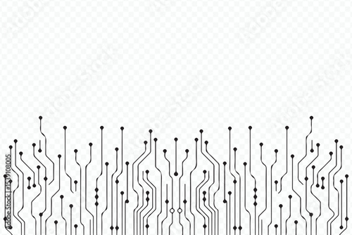 Digital Electronic Microchip Pattern Vector