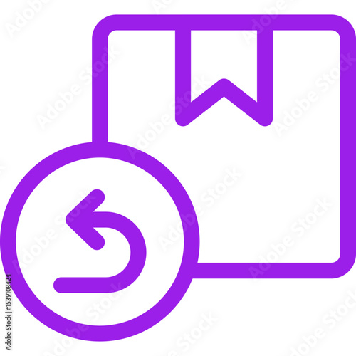 Return parcel single icon vector illustration