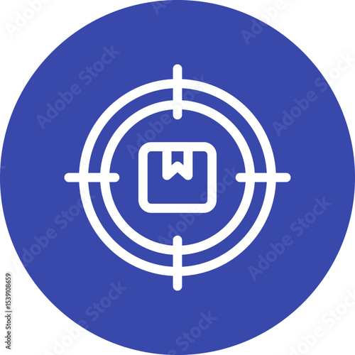 Box target single icon vector illustration