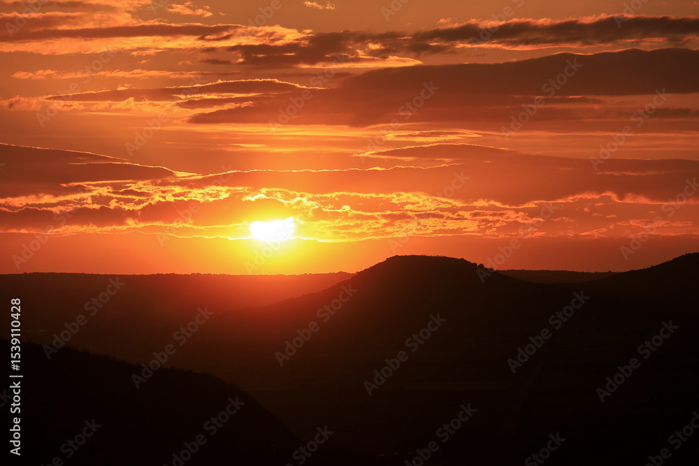 Obraz premium Spectacular sunset with clouds in Spain
