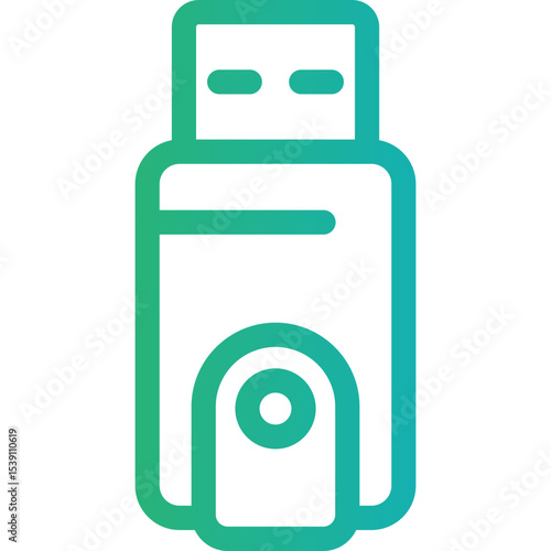 Usb single icon vector illustration