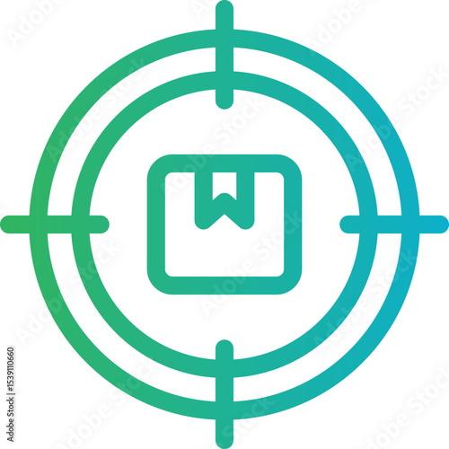 Box target single icon vector illustration