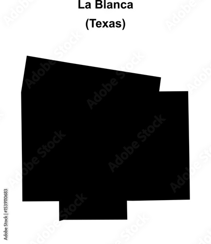 La Blanca (Texas) blank outline map