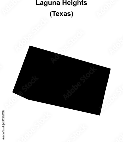 Laguna Heights (Texas) blank outline map