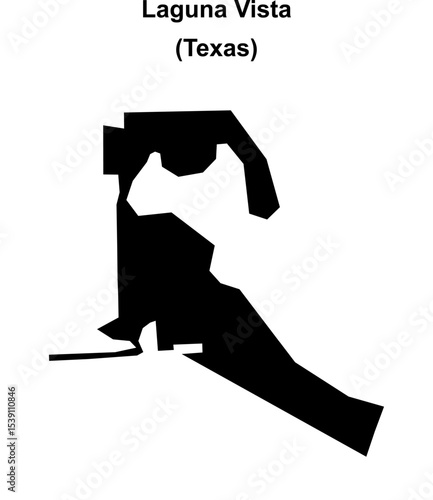 Laguna Vista (Texas) blank outline map