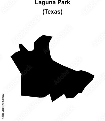 Laguna Park (Texas) blank outline map