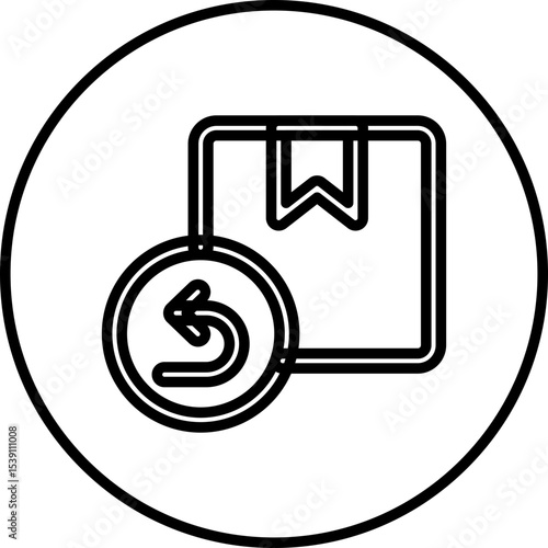Return parcel single icon vector illustration