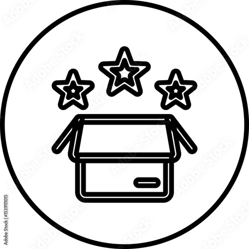 Review box single icon vector illustration