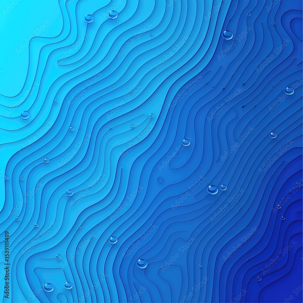 Fototapeta premium Minimal blue-toned monsoon sale background featuring a soft rainy gradient, perfect for seasonal promotions, online discounts, and modern ecommerce visuals. AI generated illustration.