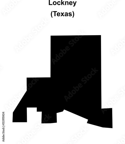 Lockney (Texas) blank outline map