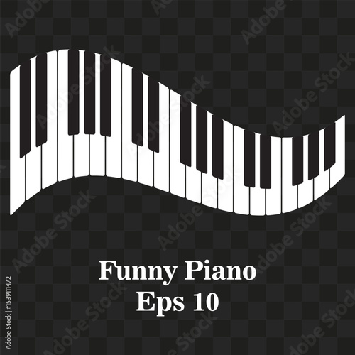 Piano Keyboard, key. Musical background. Melody. Instrument. Set. Sound. Classical instrument. Eps 10. Synthesizer
