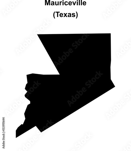 Mauriceville (Texas) blank outline map