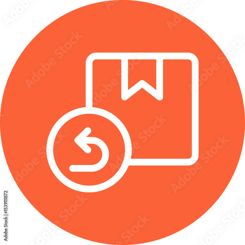 Return parcel single icon vector illustration